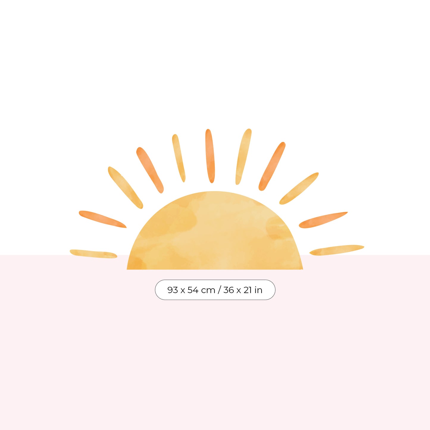 Large Sun Sticker | Boho Wall Decal | Radiant Sun Kids Bedroom Mural