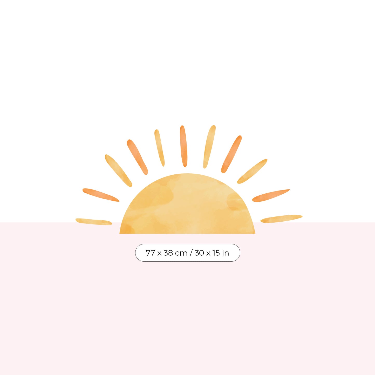 Large Sun Sticker | Boho Wall Decal | Radiant Sun Kids Bedroom Mural