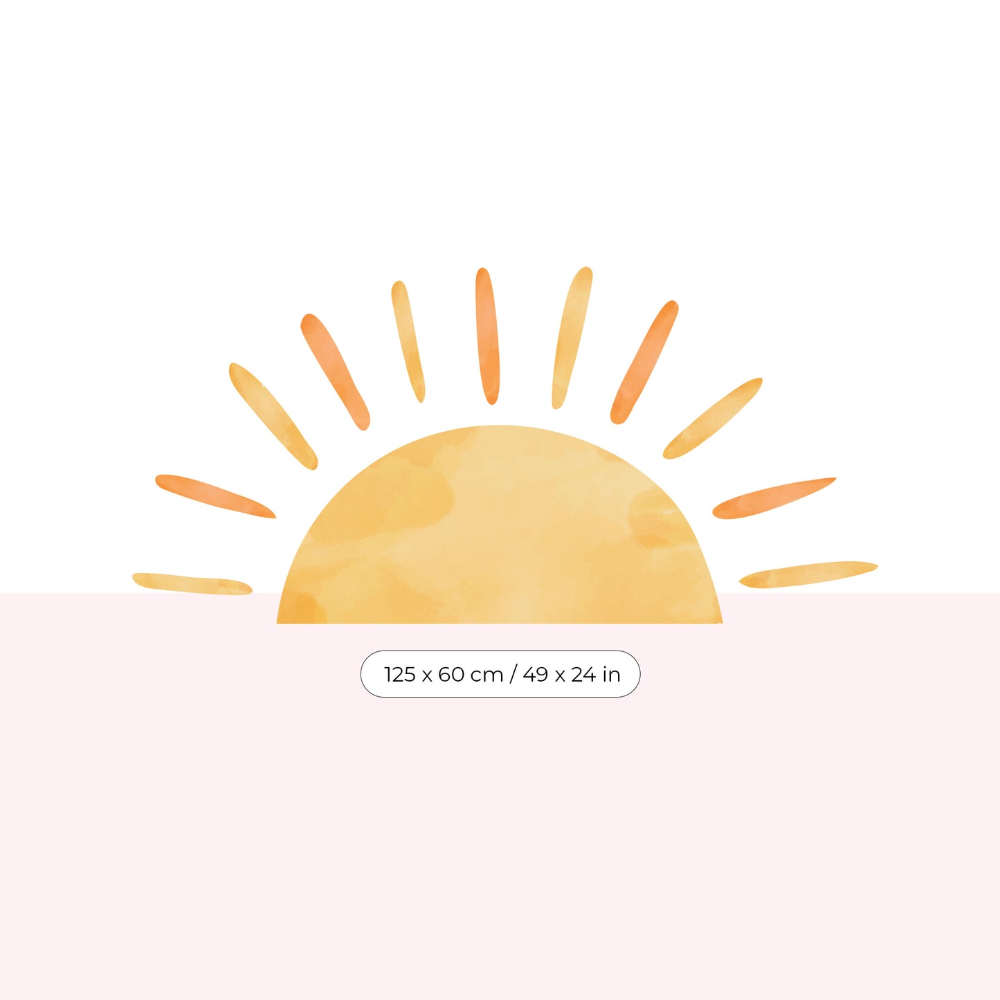Large Sun Sticker | Boho Wall Decal | Radiant Sun Kids Bedroom Mural