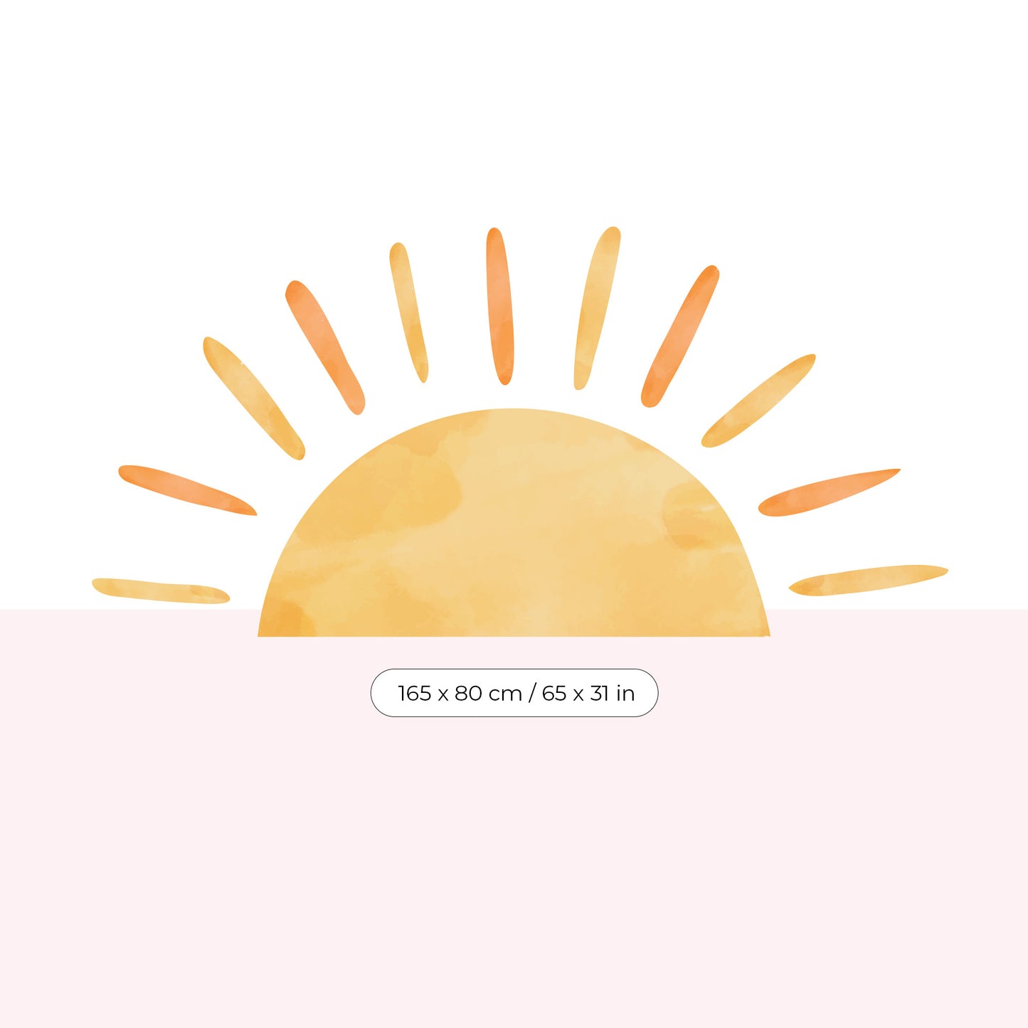 Large Sun Sticker | Boho Wall Decal | Radiant Sun Kids Bedroom Mural