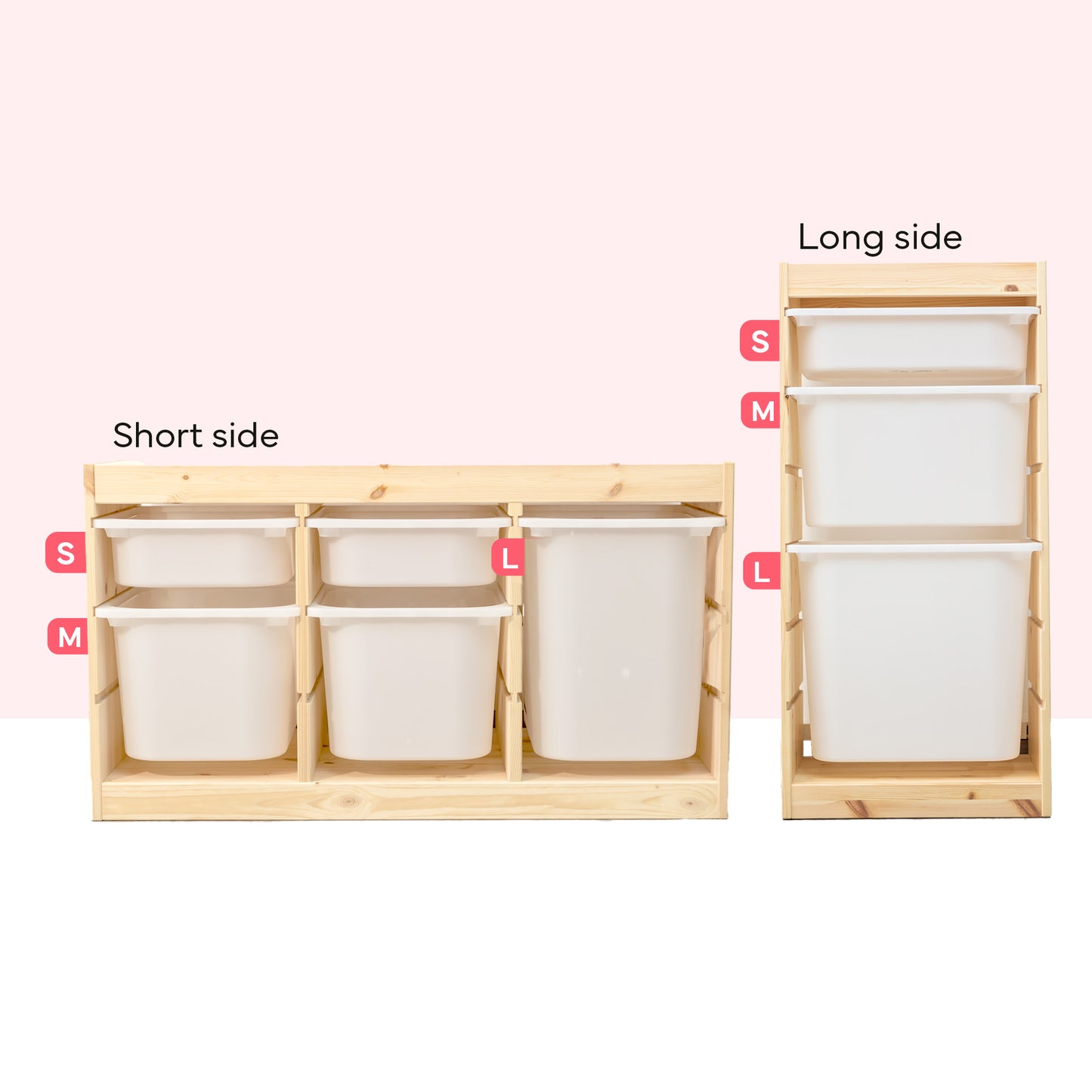TROFAST Stickers | Short-Side Drawers | Scalloped | 12 Colors