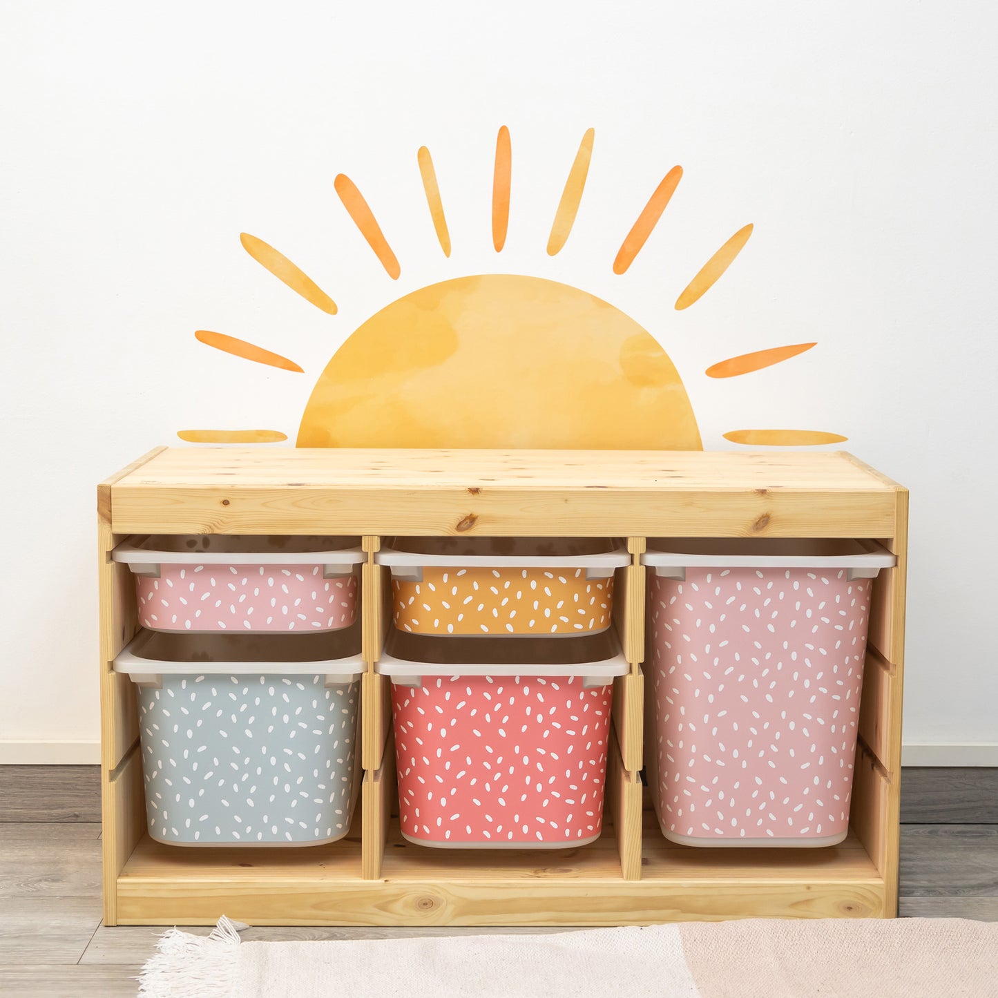 Large Sun Sticker | Boho Wall Decal | Radiant Sun Kids Bedroom Mural