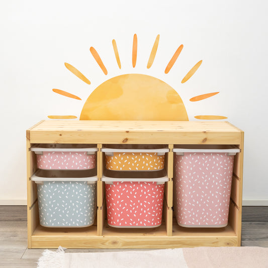 Large Sun Sticker | Boho Wall Decal | Radiant Sun Kids Bedroom Mural