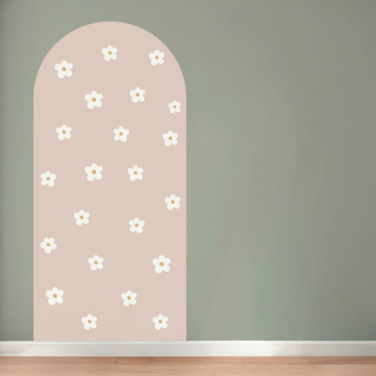 Pink Daisy Arch Wall Sticker | 4 Sizes