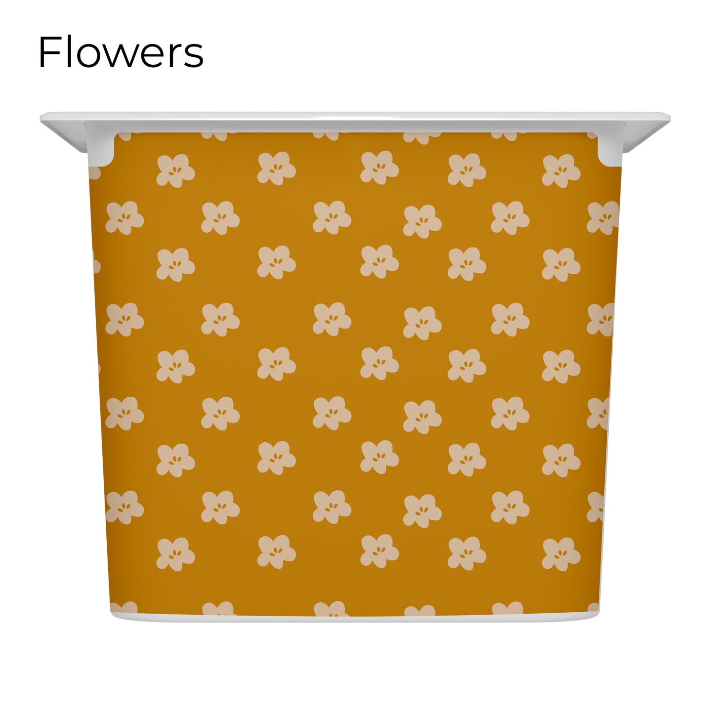 Revêtements en vinyle individuels pour tiroirs IKEA Trofast - Motifs moutarde et rose pâle