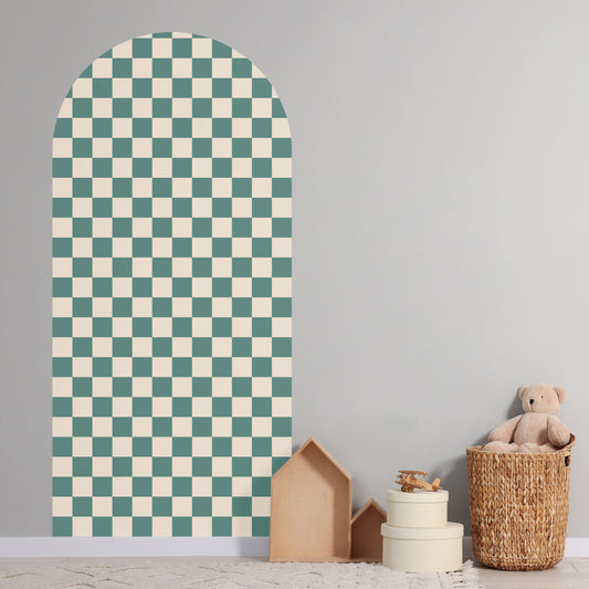 Checkerboard Arch Wall Sticker | 7 Colors & 4 Sizes