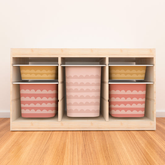 TROFAST Stickers | Short-Side Drawers | Scalloped | 12 Colors