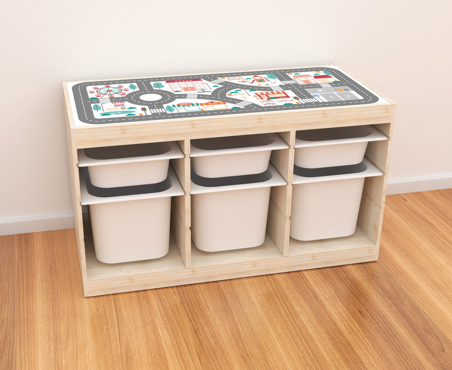 Stickers for IKEA TROFAST Fun City