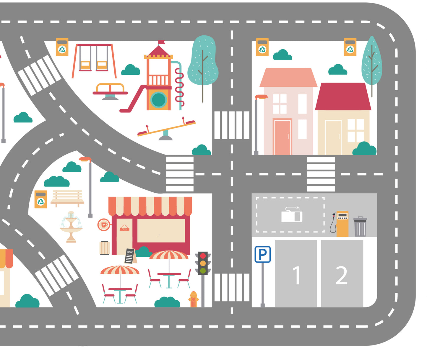 Stickers for IKEA TROFAST Fun City