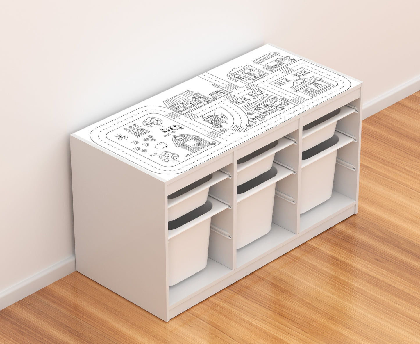 Stickers for IKEA TROFAST Farm Market Town