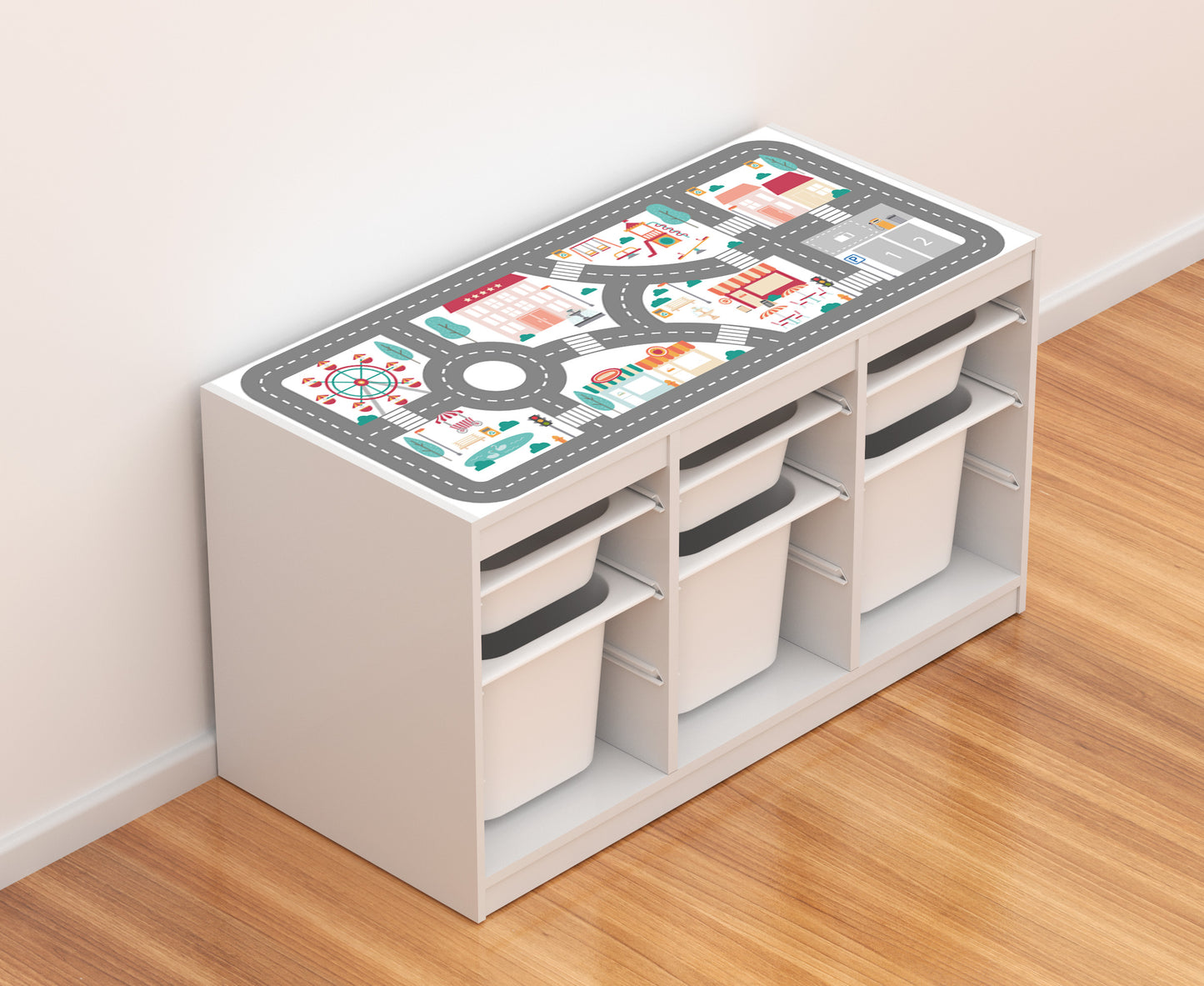 Stickers for IKEA TROFAST Fun City