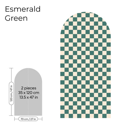 Pegatina Decorativa de Pared Arco con Patrón de Cuadros (Checkerboard) | 7 Colores y 4 Tamaños