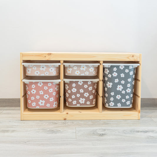 TROFAST Stickers | Short Side Drawers | Daisies | 12 Colors