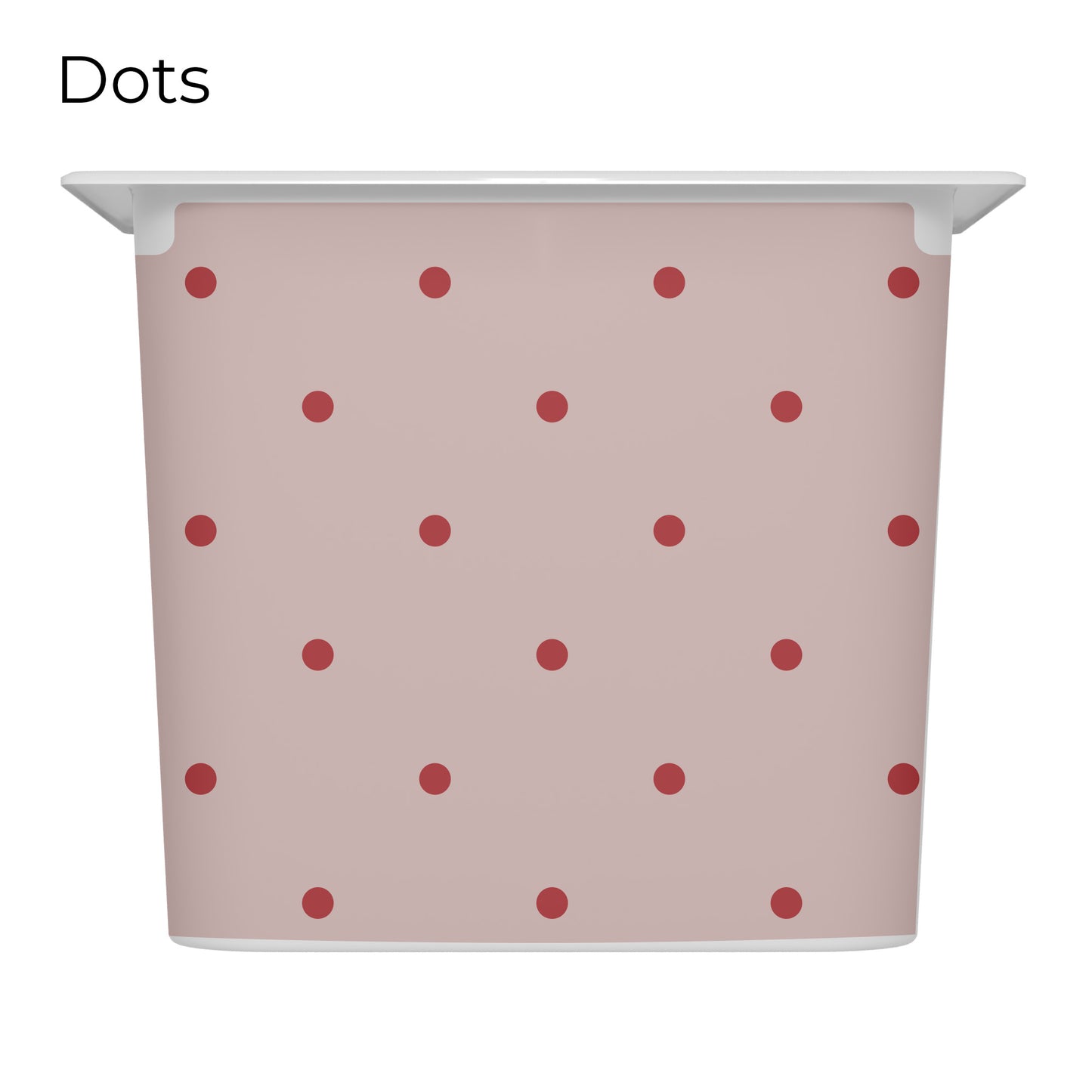 Pink_vinyl_decal_for_IKEA_Trofast_box_dots_pattern_long_side_size_L