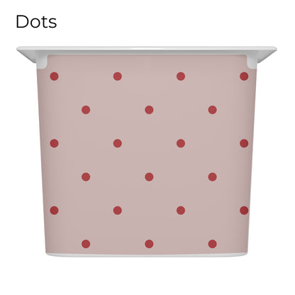 Pink_vinyl_decal_for_IKEA_Trofast_box_dots_pattern_long_side_size_L