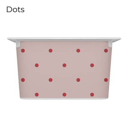 Pink_vinyl_decal_for_IKEA_Trofast_box_dots_pattern_long_side_size_M