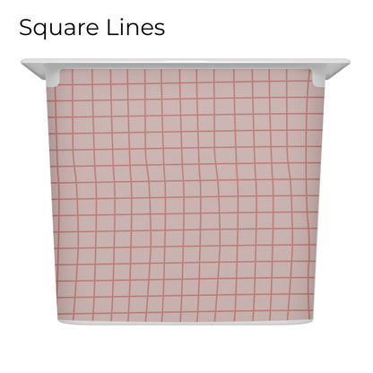 Pink_vinyl_decal_for_IKEA_Trofast_box_square_lines_pattern_variation_long_side_size_L