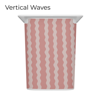 Pink_vinyl_decal_for_IKEA_Trofast_box_vertical_waves_design_short_side_size_L