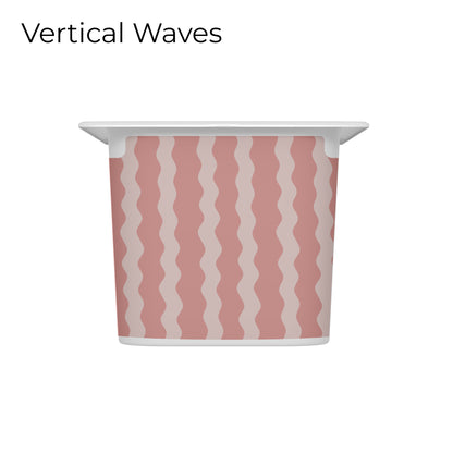 Pink_vinyl_decal_for_IKEA_Trofast_box_vertical_waves_design_short_side_size_M