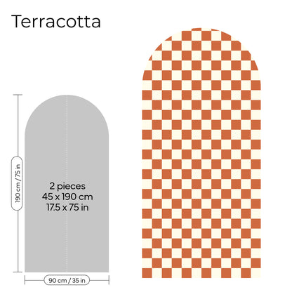 Pegatina Decorativa de Pared Arco con Patrón de Cuadros (Checkerboard) | 7 Colores y 4 Tamaños