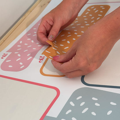 Pegatinas Frontales de Vinilo Adhesivo para Cajones IKEA TROFAST - Diseño Mini Irregular Dots