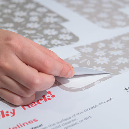 Pegatinas TROFAST | Cajones lado corto | Flores | 6 colores