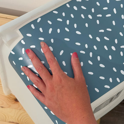 Pegatinas Frontales de Vinilo Adhesivo para Cajones IKEA TROFAST - Diseño Mini Irregular Dots