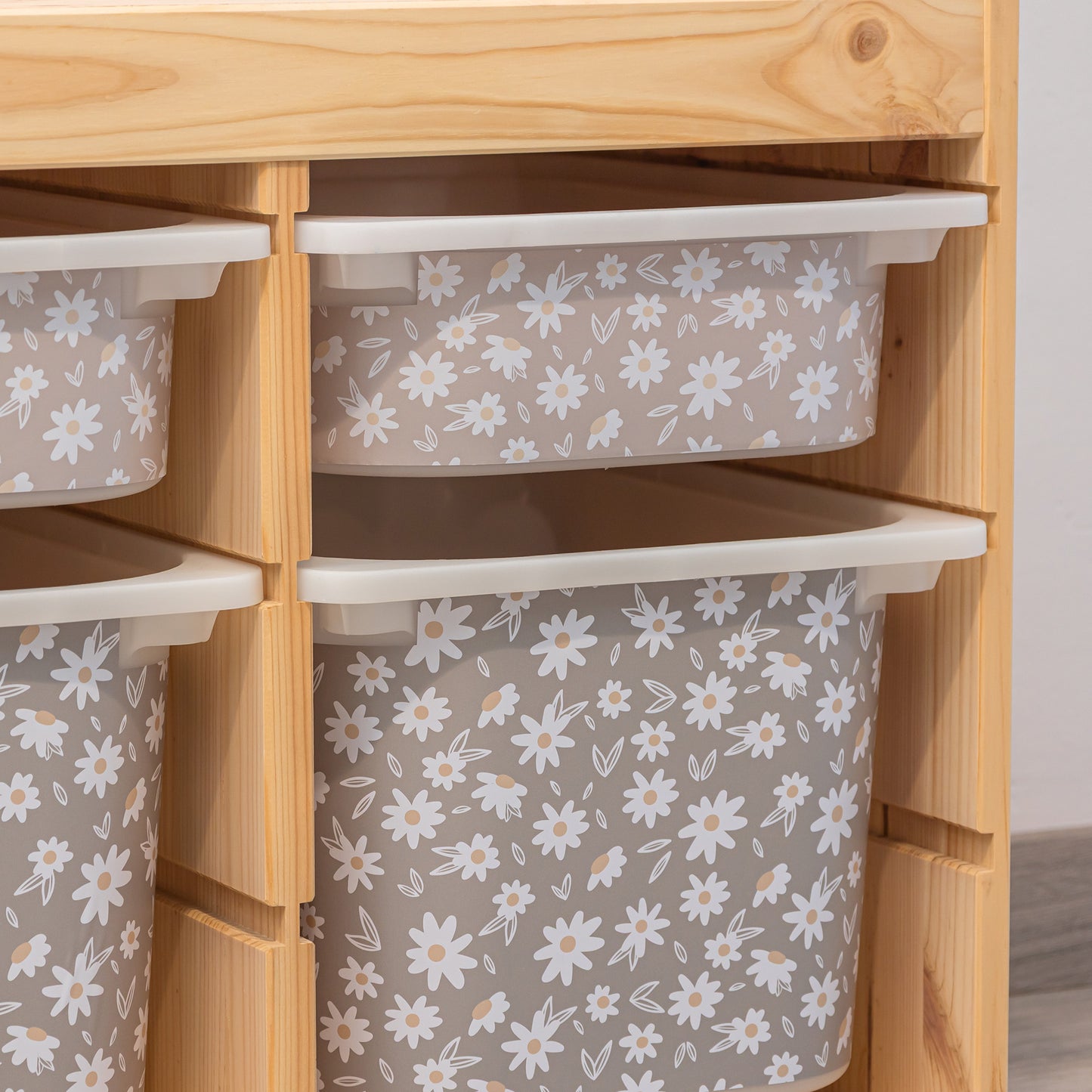 Pegatinas TROFAST | Cajones lado corto | Flores | 6 colores