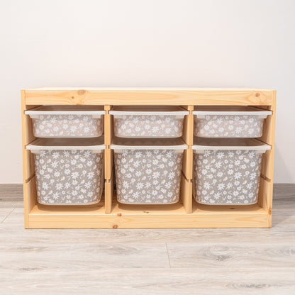 Pegatinas TROFAST | Cajones lado corto | Flores | 6 colores