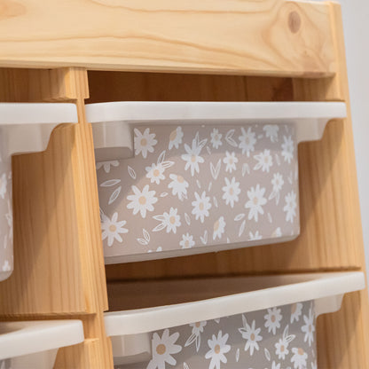 Pegatinas TROFAST | Cajones lado corto | Flores | 6 colores