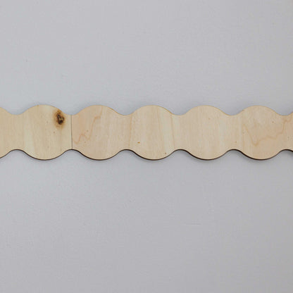 Cenefa de Madera Modelo Nube Moldura de Ondas Orgánicas