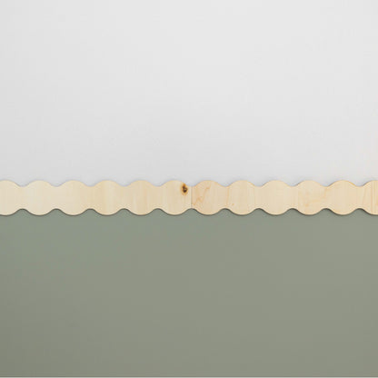 Cenefa de Madera Modelo Nube Moldura de Ondas Orgánicas