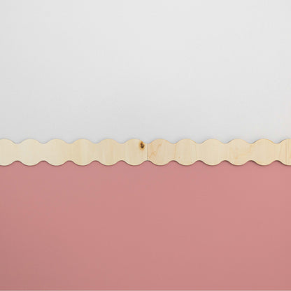 Cenefa de Madera Modelo Nube Moldura de Ondas Orgánicas