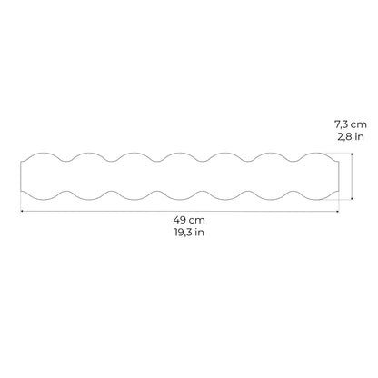 Cenefa de Madera Modelo Nube Moldura de Ondas Orgánicas