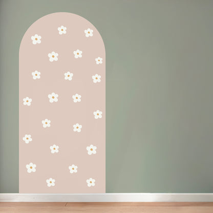 Pink Daisy Arch Wall Sticker | 4 Sizes