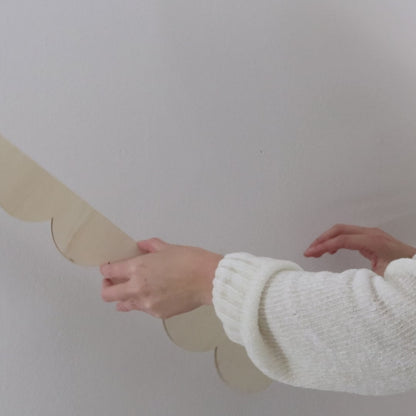 Cenefa de Madera Festoneada para Pared - Cornisa Ondulada Scallop