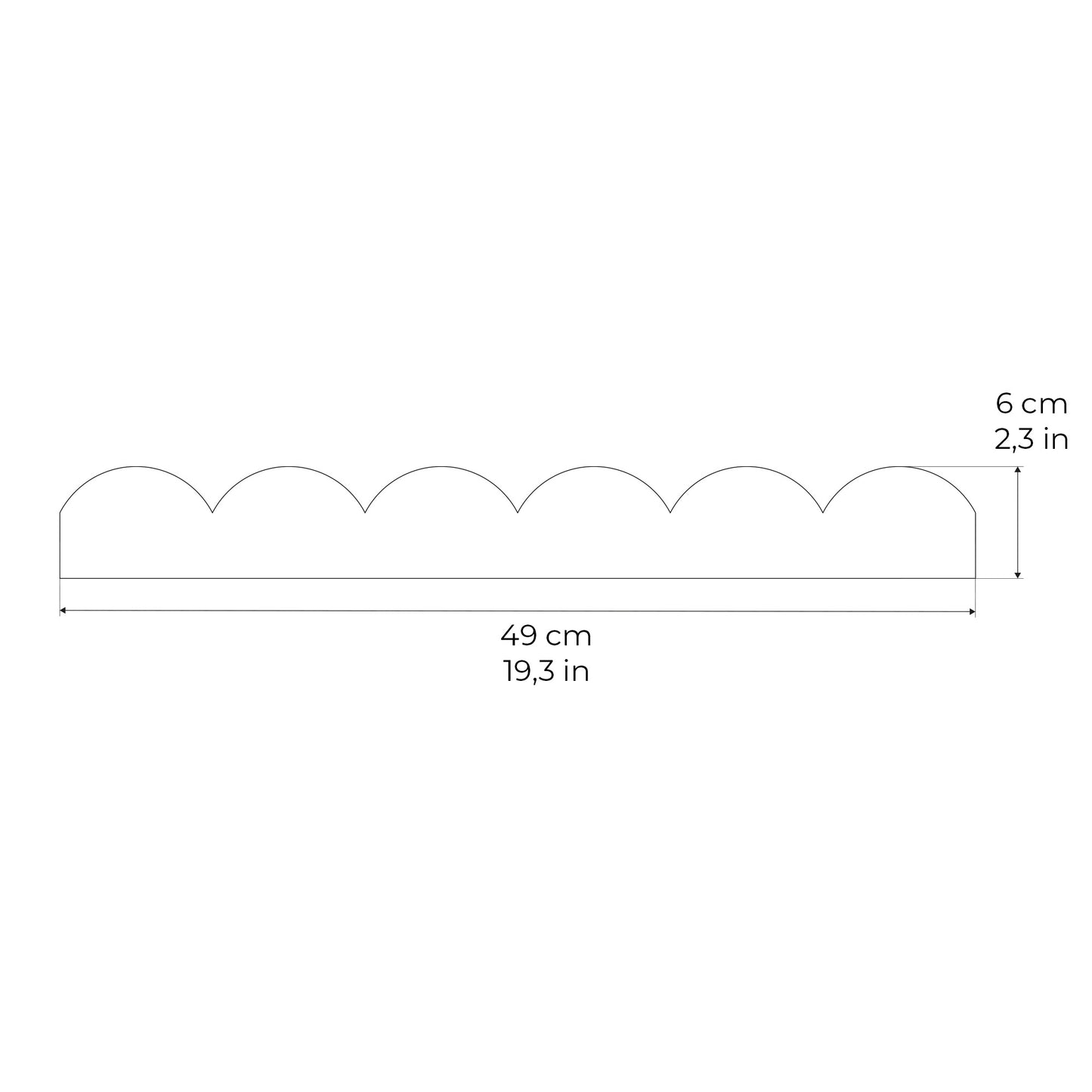 Cenefa de Madera Festoneada para Pared - Cornisa Ondulada Scallop