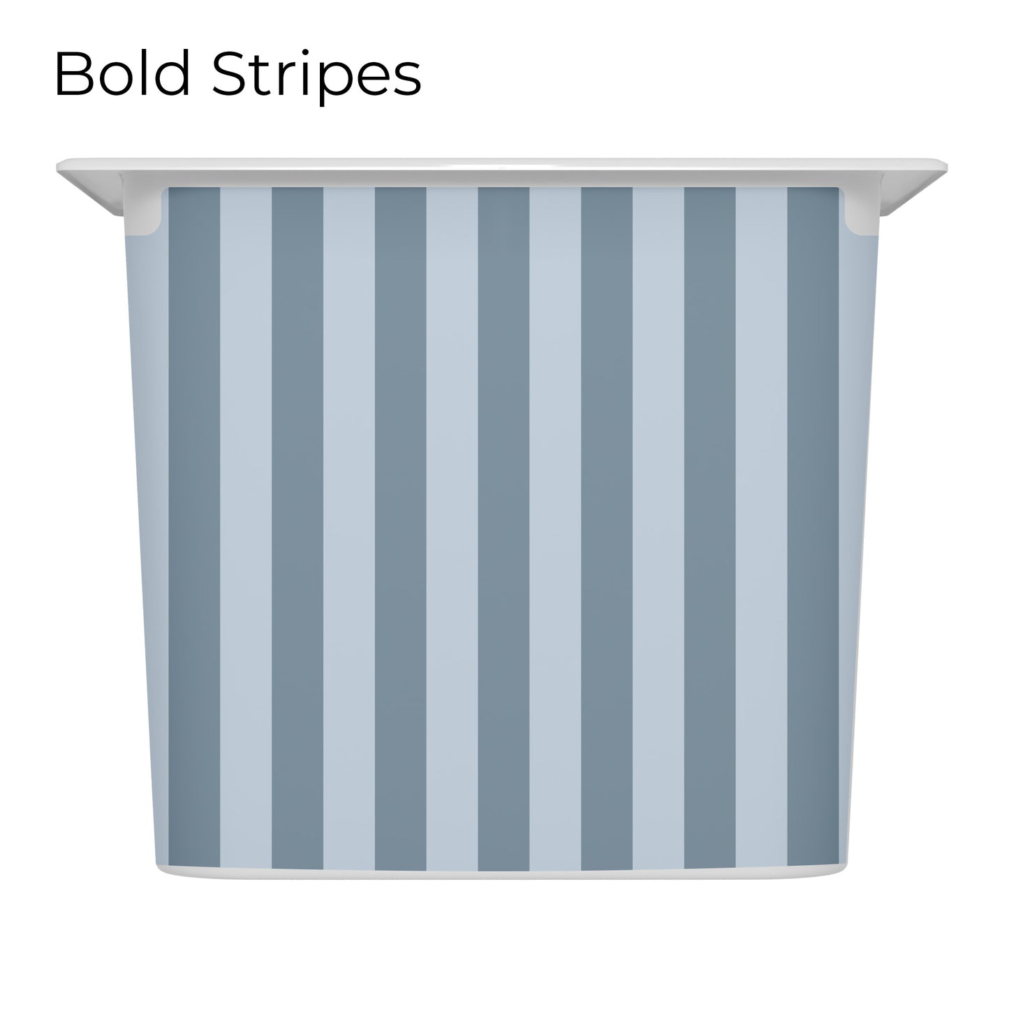 Trofast box blue drawer decal with bold stripes pattern, long size, large