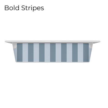 Trofast box blue drawer decal with bold stripes pattern, long size, small