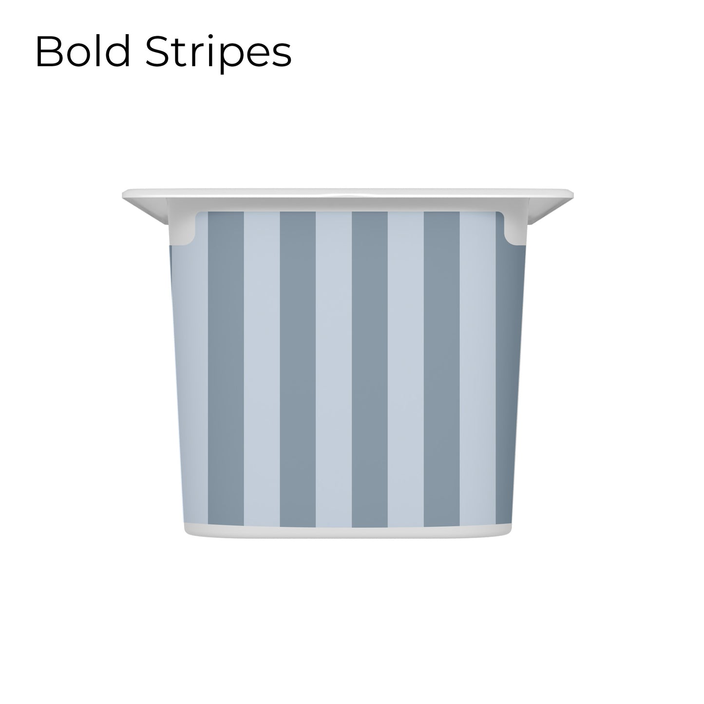 Trofast box blue drawer decal with bold stripes pattern, short size, medium