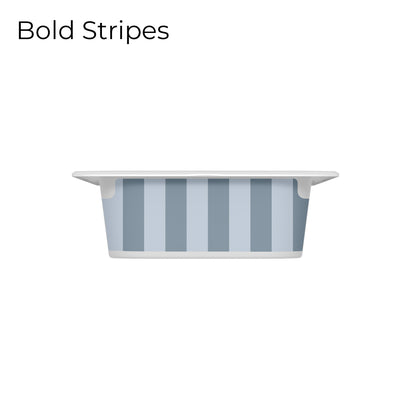 Trofast box blue drawer decal with bold stripes pattern, short size, small