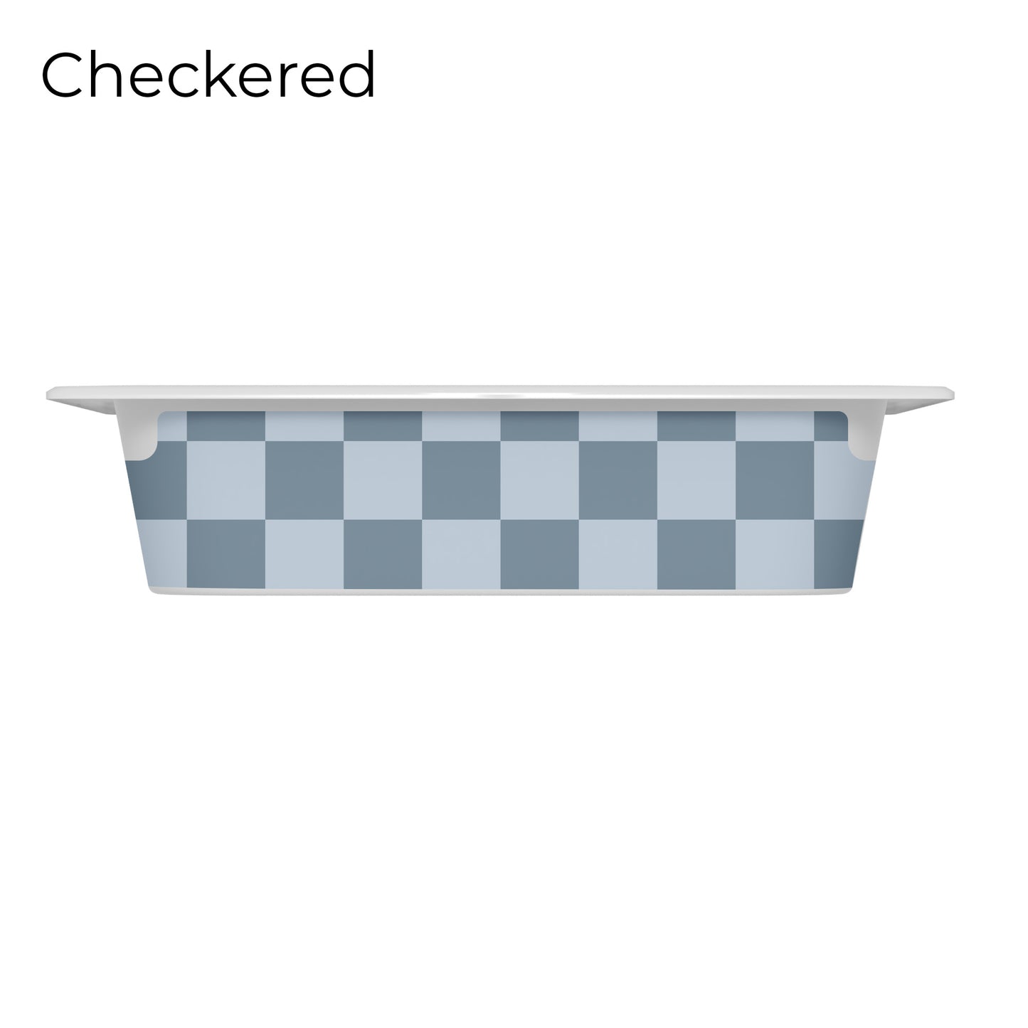 Trofast box blue drawer decal with checkered pattern, long size, small