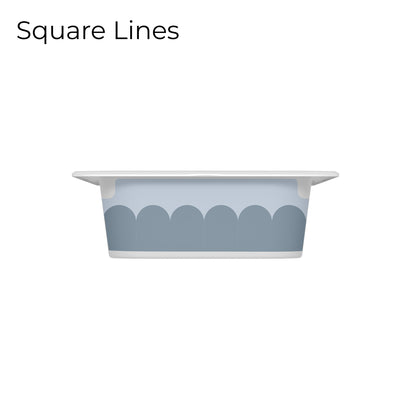 Trofast box blue drawer decal with scalloped edge design, short size, small