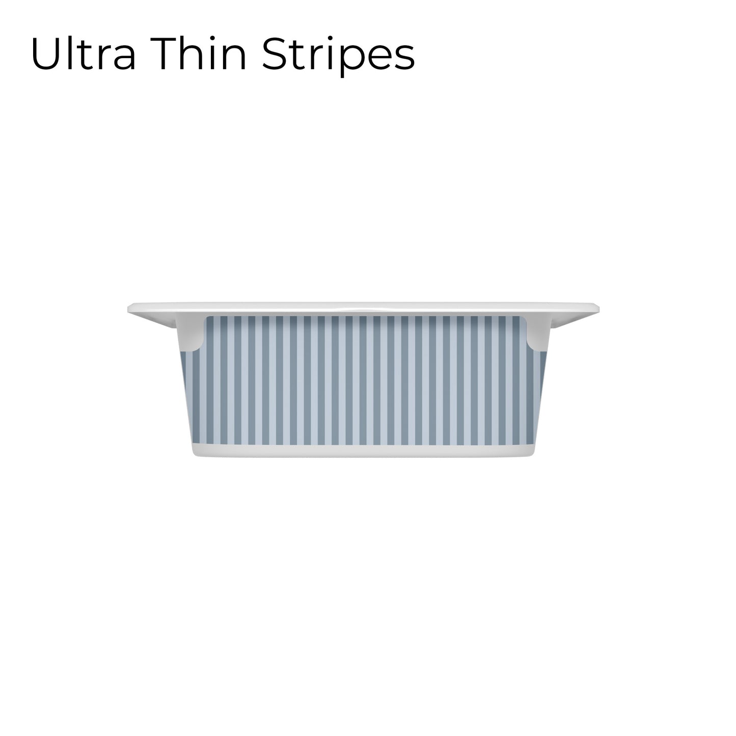 Trofast box blue drawer decal with ultra thin stripes pattern, short size, small