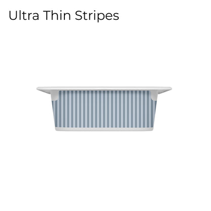 Trofast box blue drawer decal with ultra thin stripes pattern, short size, small