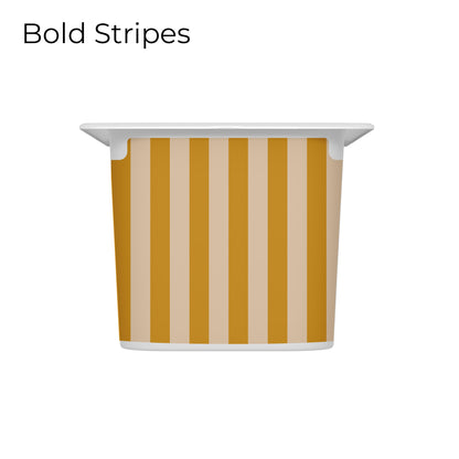 Revêtements en vinyle individuels pour tiroirs IKEA Trofast - Motifs moutarde et rose pâle