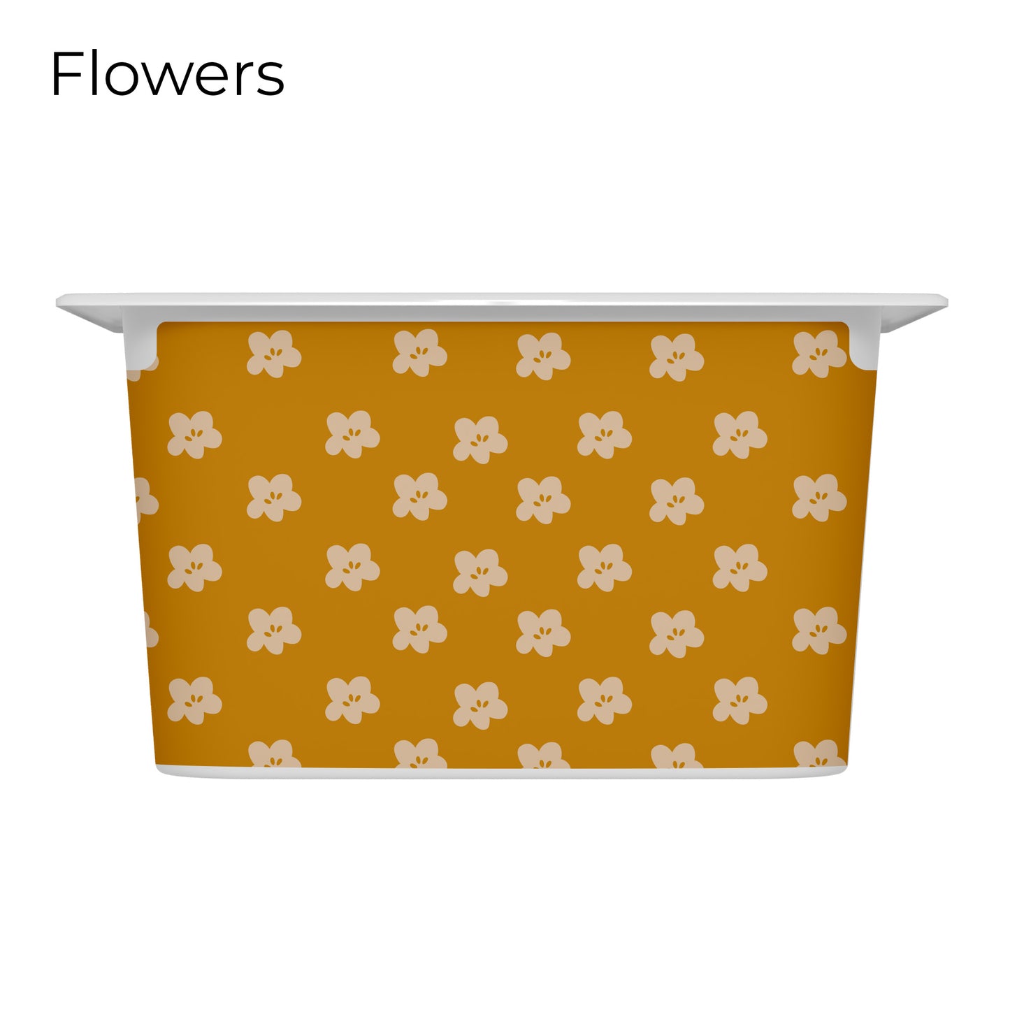 Revêtements en vinyle individuels pour tiroirs IKEA Trofast - Motifs moutarde et rose pâle