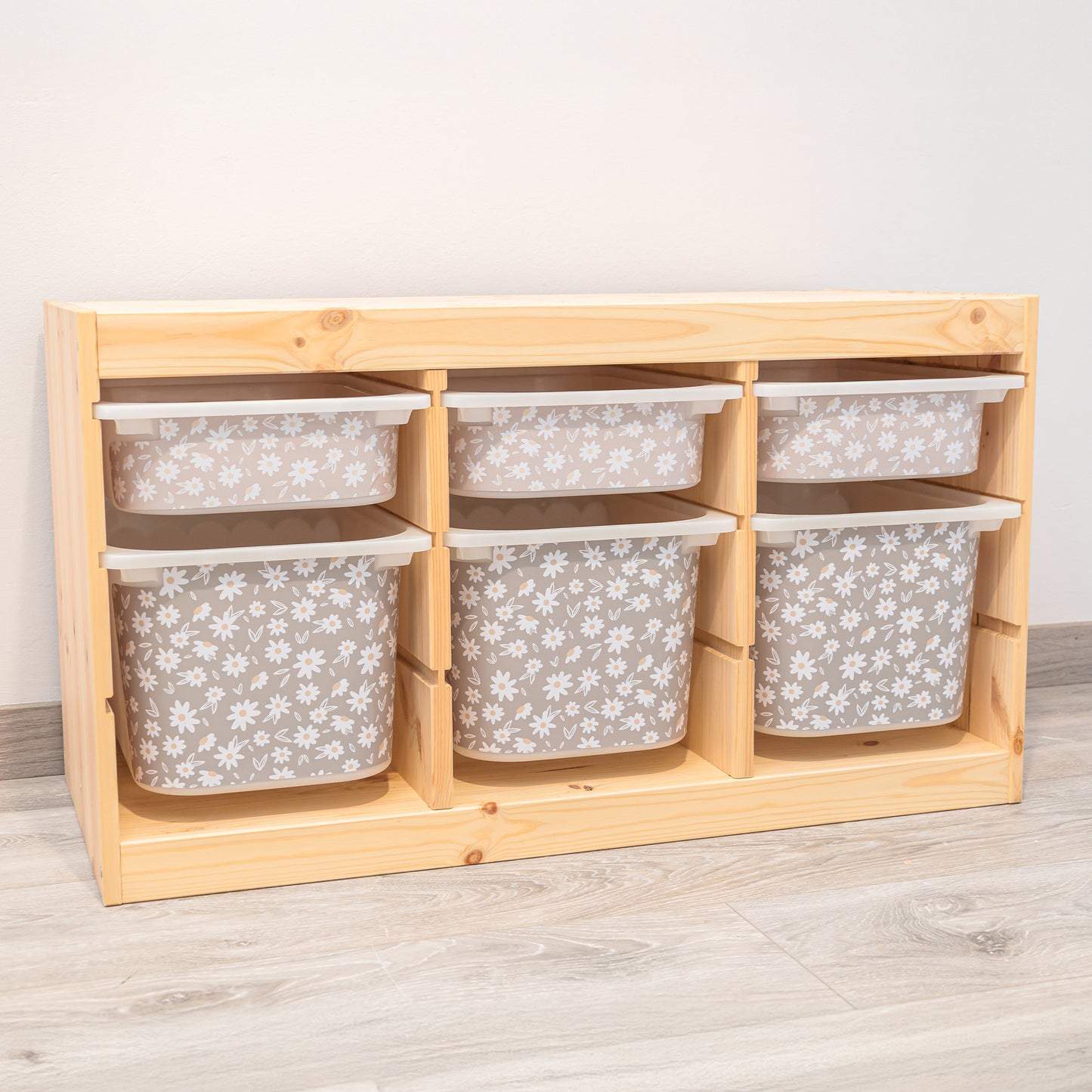 Pegatinas TROFAST | Cajones lado corto | Flores | 6 colores