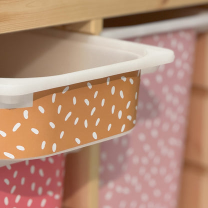 Pegatinas Frontales de Vinilo Adhesivo para Cajones IKEA TROFAST - Diseño Mini Irregular Dots