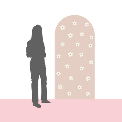 Pink Daisy Arch Wall Sticker | 4 Sizes